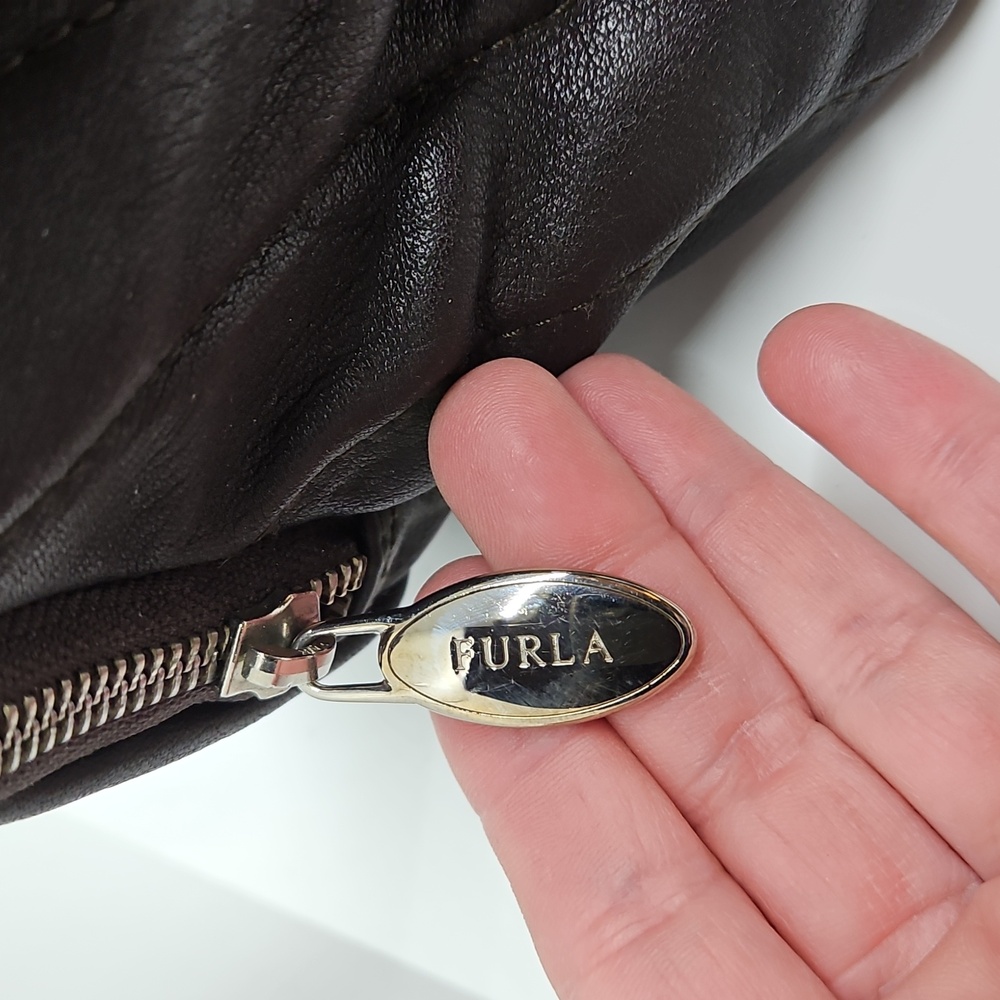 Brown leather Furla bag EUC - Picture 4 of 9